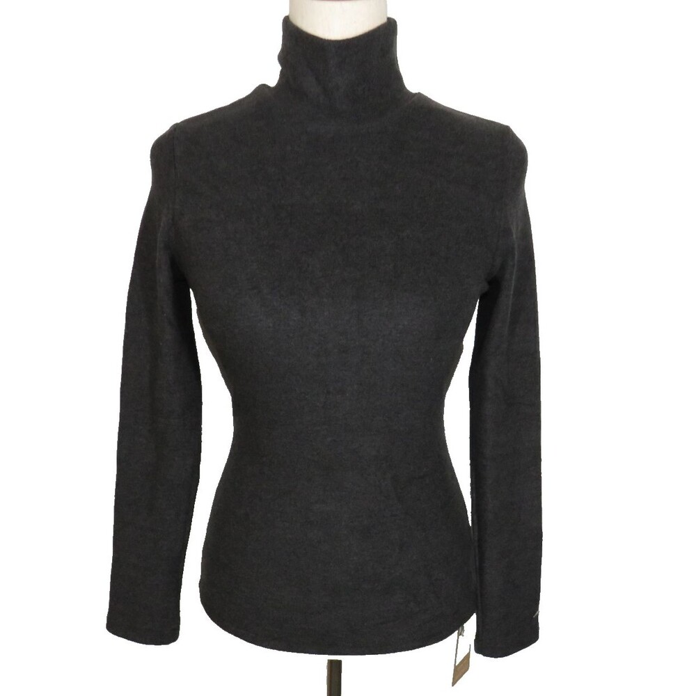 OGL EcoMousse MaxWarm Soft Cozy Turtleneck Long Sleeve Brami Top Gray Size Small